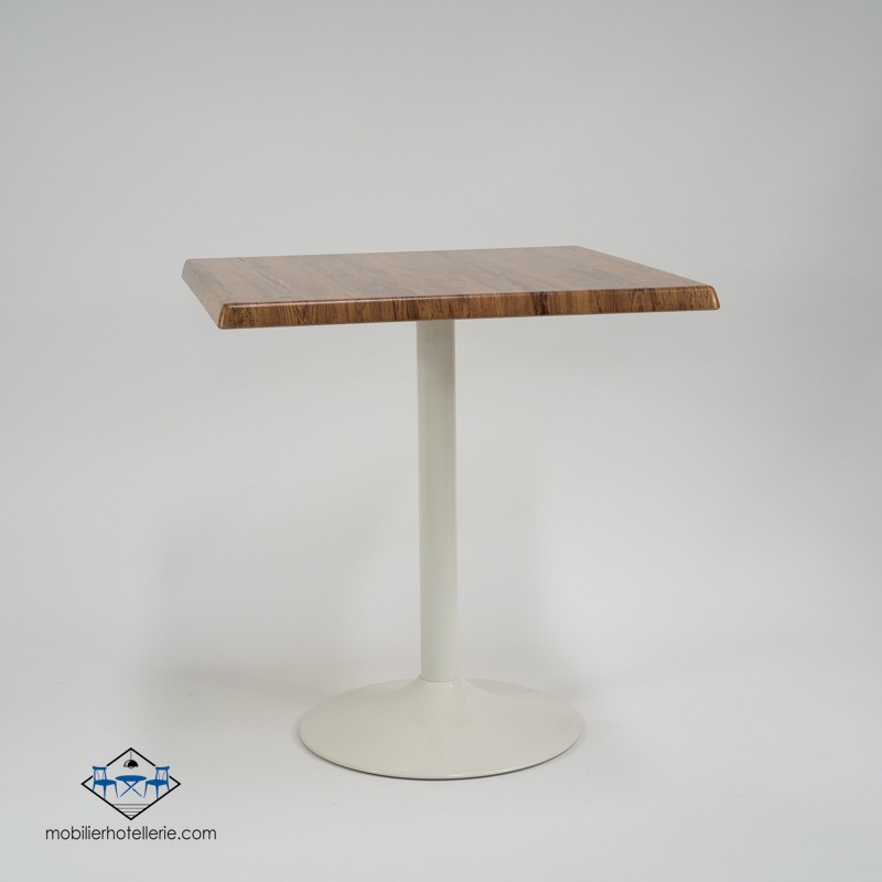 Table F Carree Pied Blanc Exterieur pas cher. Acheter Tables extéri...