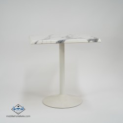 Table F Carree Pied Blanc Exterieur pas cher. Acheter Tables extéri...
