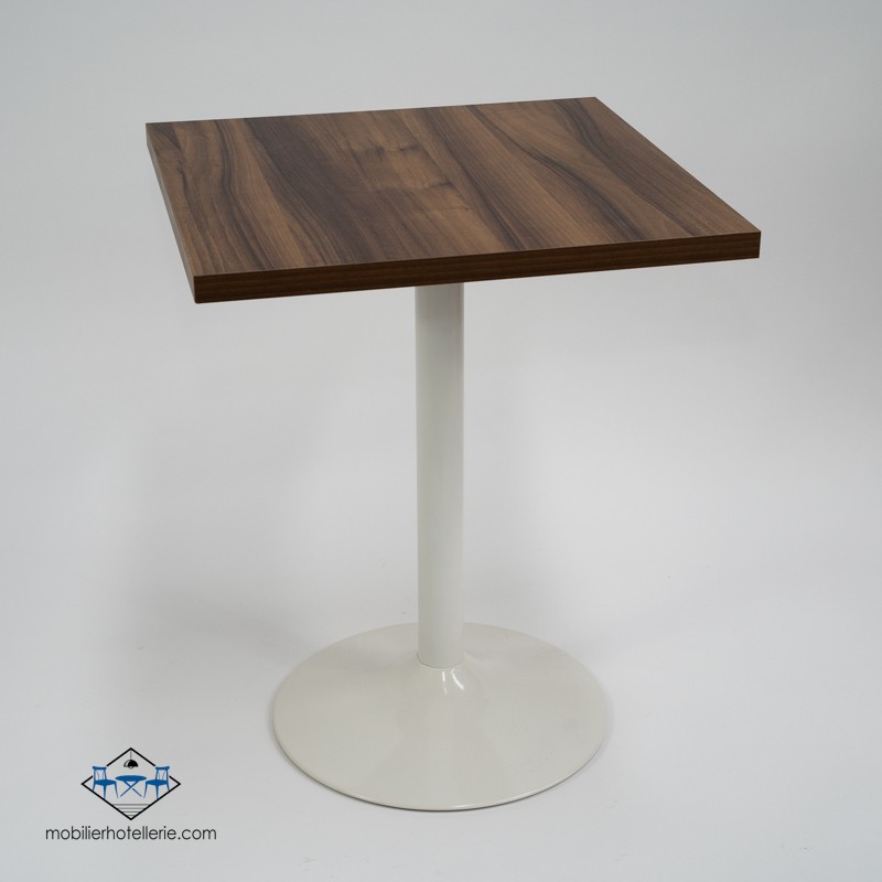 TABLE F CARREE PIED BLANC pas cher. Acheter Tables avec pied centra...