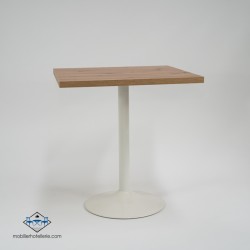 TABLE F CARREE PIED BLANC pas cher. Acheter Tables avec pied centra...