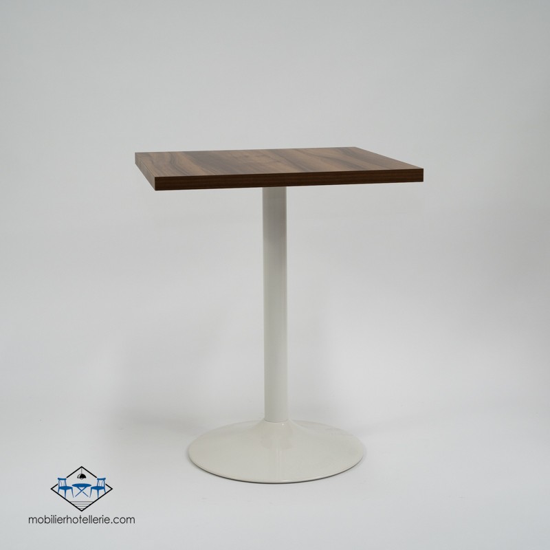 TABLE F CARREE PIED BLANC pas cher. Acheter Tables avec pied centra...
