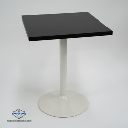 TABLE F CARREE PIED BLANC pas cher. Acheter Tables avec pied centra...