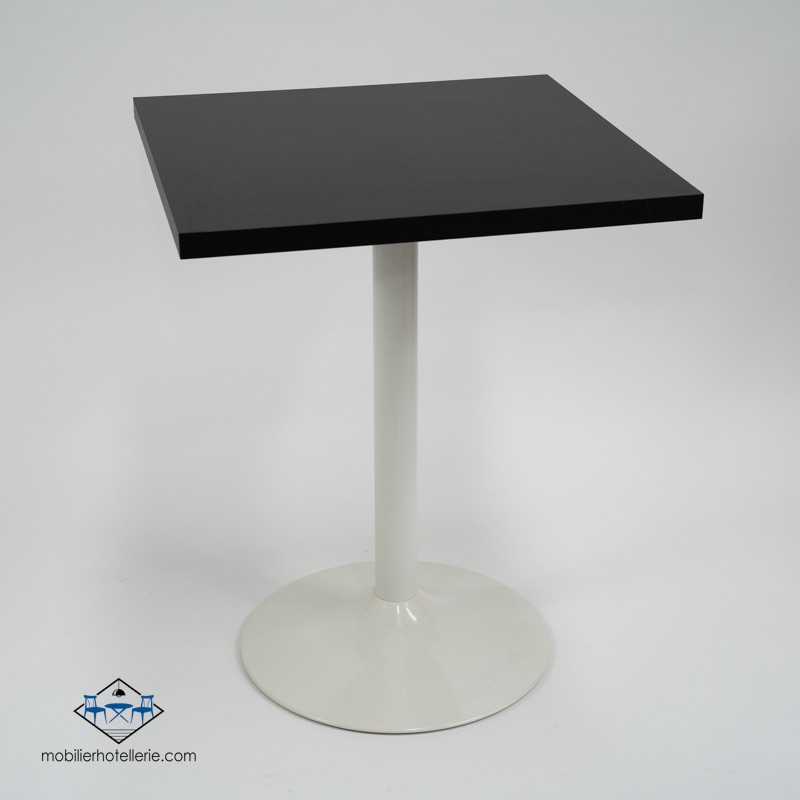 TABLE F CARREE PIED BLANC pas cher. Acheter Tables avec pied centra...