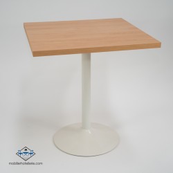 TABLE F CARREE PIED BLANC pas cher. Acheter Tables avec pied centra...