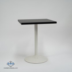 TABLE F CARREE PIED BLANC pas cher. Acheter Tables avec pied centra...