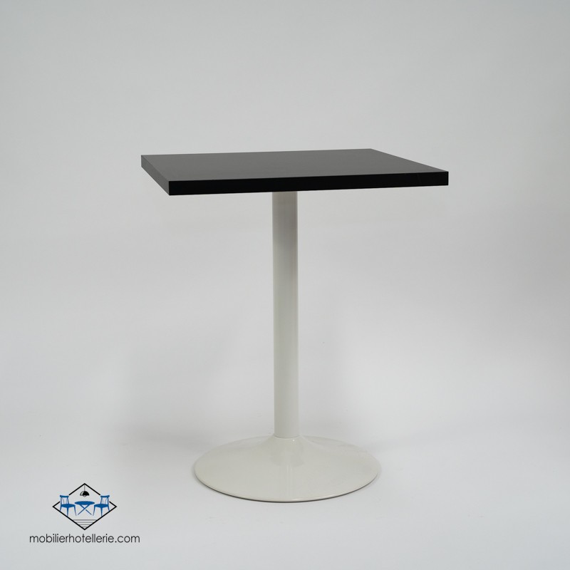 TABLE F CARREE PIED BLANC pas cher. Acheter Tables avec pied centra...
