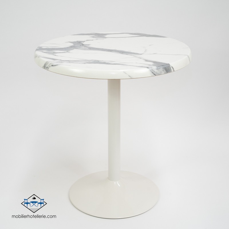 Table F Pied Blanc Rond Exterieur pas cher. Acheter Tables avec pie...