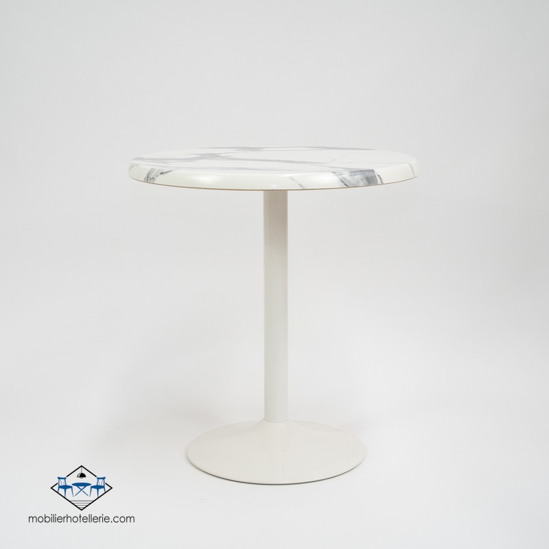 Table F Pied Blanc Rond Exterieur pas cher. Acheter Tables avec pie...