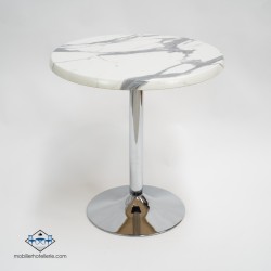 Table F Rond Pied Chrome Exterieur pas cher. Acheter Tables avec pi...
