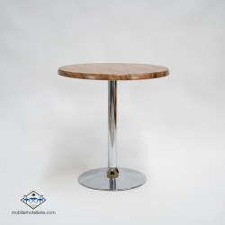 Table F Rond Pied Chrome Exterieur pas cher. Acheter Tables avec pi...