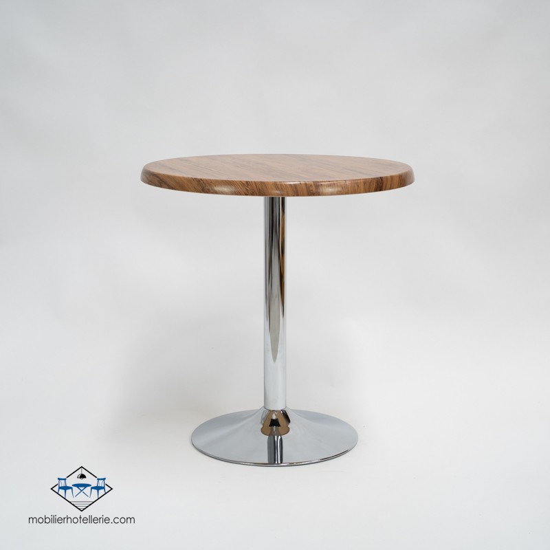 Table F Rond Pied Chrome Exterieur pas cher. Acheter Tables avec pi...