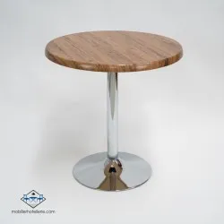 Table F Rond Pied Chrome Exterieur pas cher. Acheter Tables avec pi...