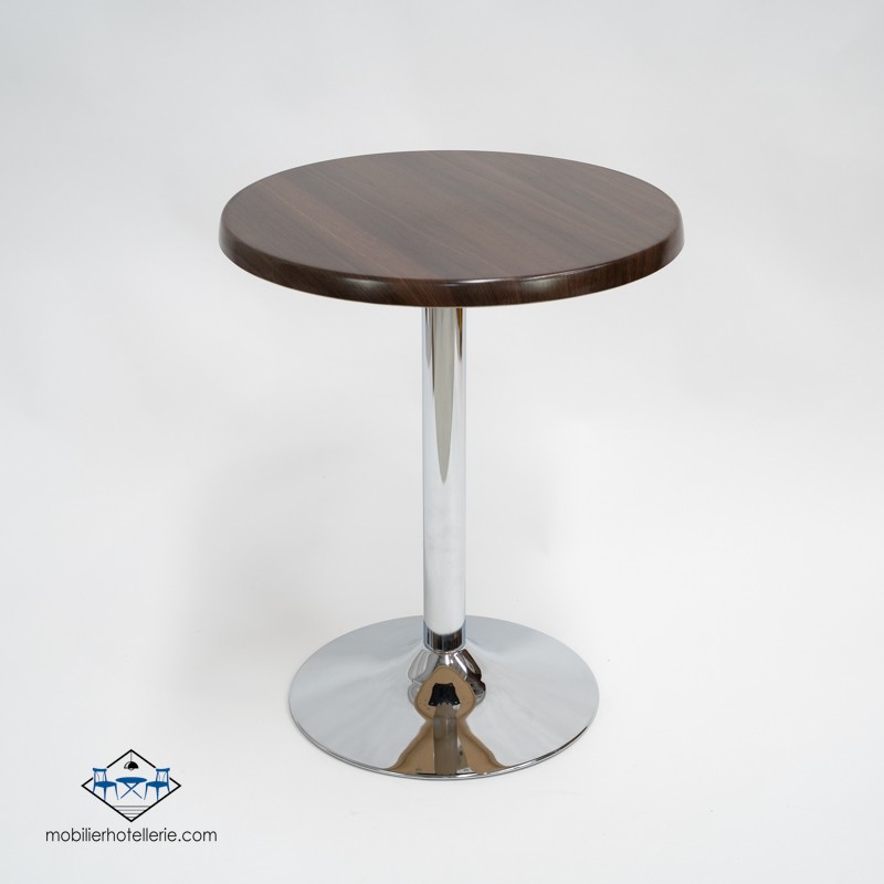 Table F Rond Pied Chrome Exterieur pas cher. Acheter Tables avec pi...