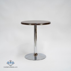 Table F Rond Pied Chrome Exterieur pas cher. Acheter Tables avec pi...
