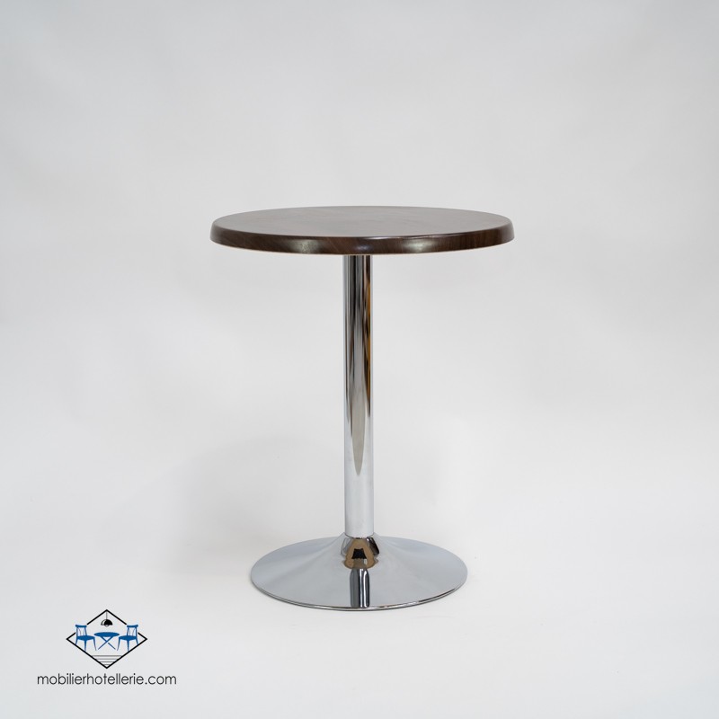 Table F Rond Pied Chrome Exterieur pas cher. Acheter Tables avec pi...