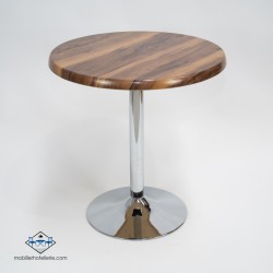 Table F Rond Pied Chrome Exterieur pas cher. Acheter Tables avec pi...