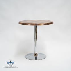 Table F Rond Pied Chrome Exterieur pas cher. Acheter Tables avec pi...