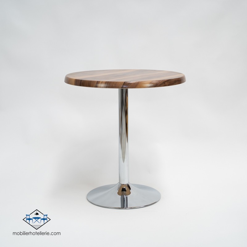 Table F Rond Pied Chrome Exterieur pas cher. Acheter Tables avec pi...