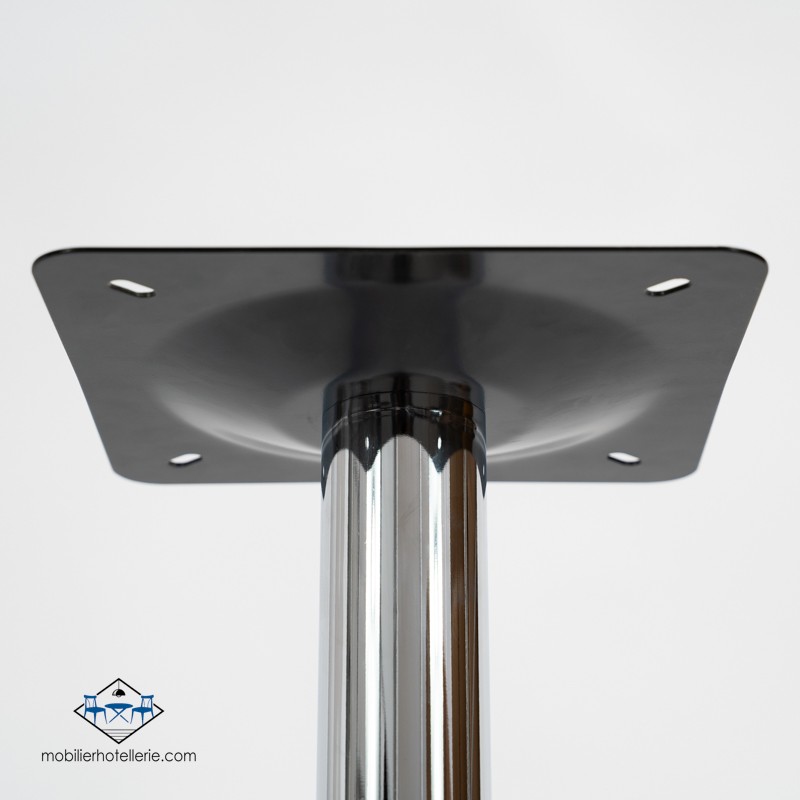 Table F Rond Pied Chrome Exterieur pas cher. Acheter Tables avec pi...