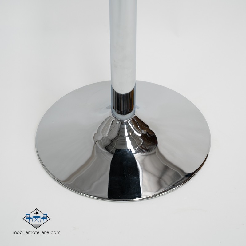 Table F Rond Pied Chrome Exterieur pas cher. Acheter Tables avec pi...