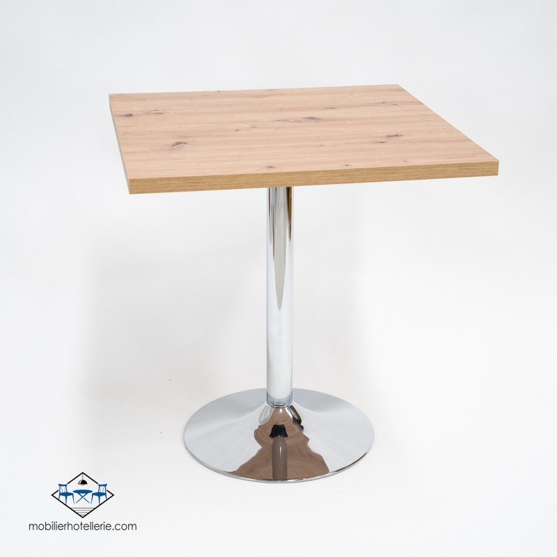 Table F Carree Pied Chrome pas cher. Acheter Tables avec pied centr...