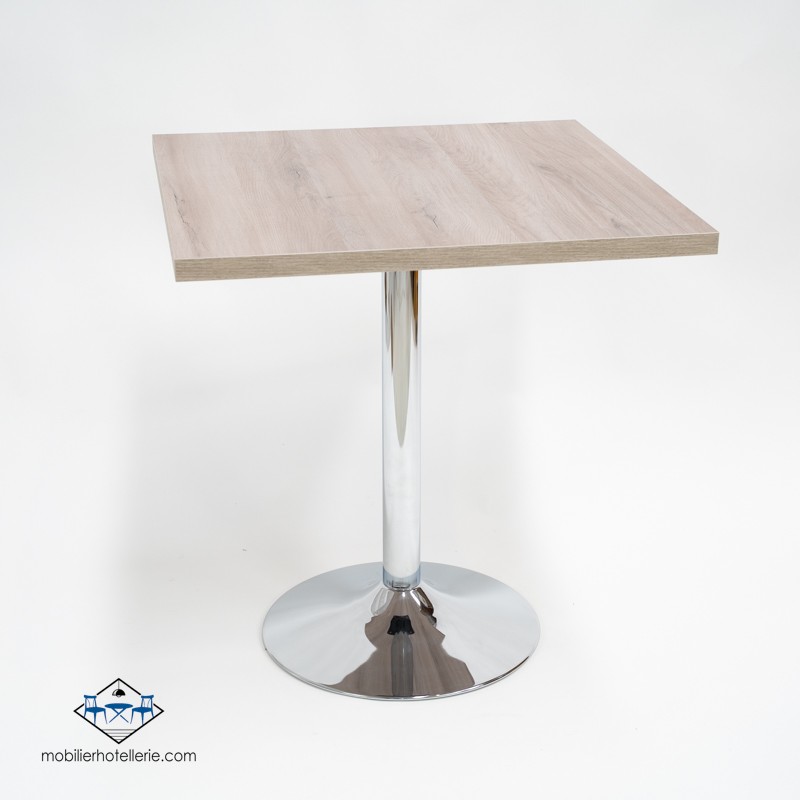 Table F Carree Pied Chrome pas cher. Acheter Tables avec pied centr...