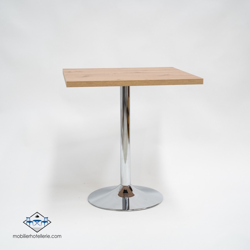 Table F Carree Pied Chrome pas cher. Acheter Tables avec pied centr...