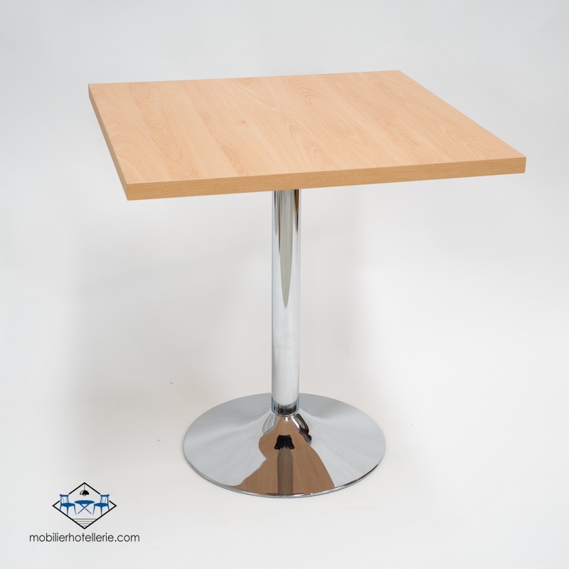 Table F Carree Pied Chrome pas cher. Acheter Tables avec pied centr...