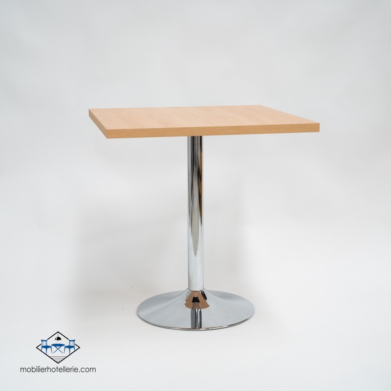 Table F Carree Pied Chrome pas cher. Acheter Tables avec pied centr...