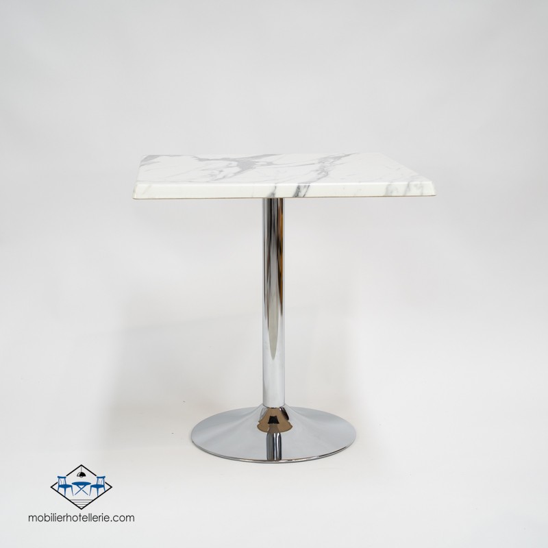 Table F Carree Pied Chrome Exterieur pas cher. Acheter Tables avec ...