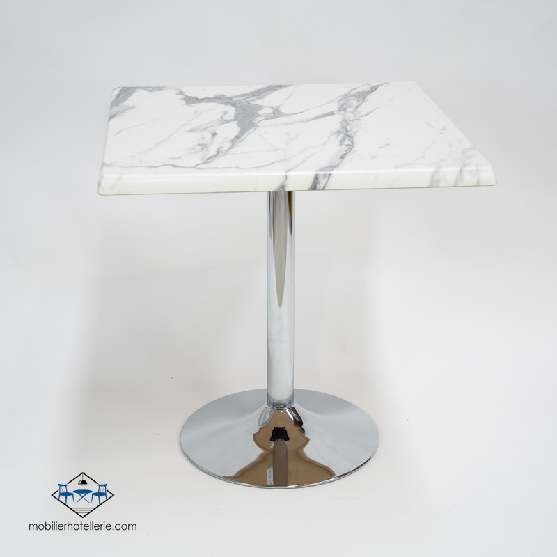 Table F Carree Pied Chrome Exterieur pas cher. Acheter Tables avec ...