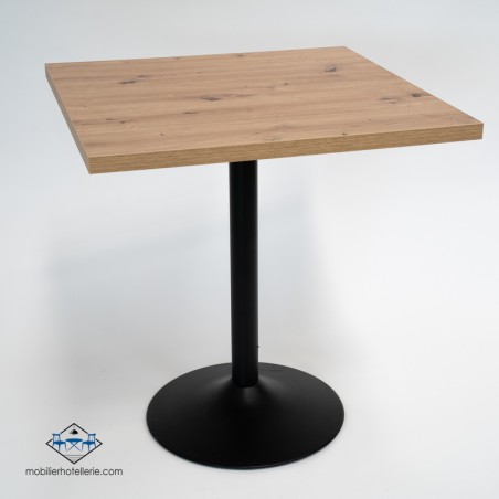 TABLE F CARRE PIED NOIR pas cher. Acheter Tables avec pied central ...