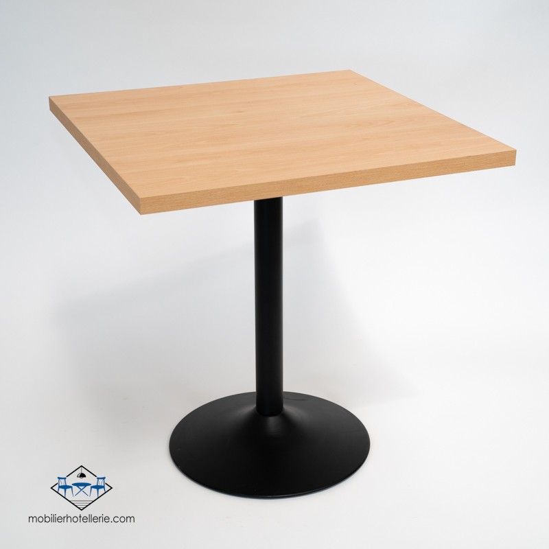 TABLE F CARRE PIED NOIR pas cher. Acheter Tables avec pied central ...