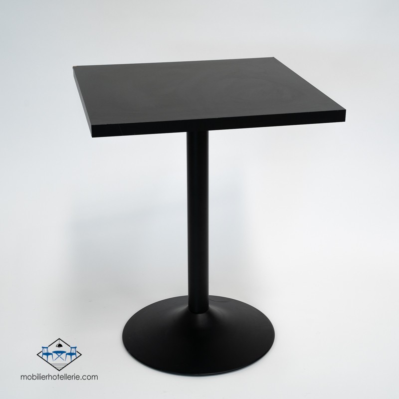 TABLE F CARRE PIED NOIR pas cher. Acheter Tables avec pied central ...