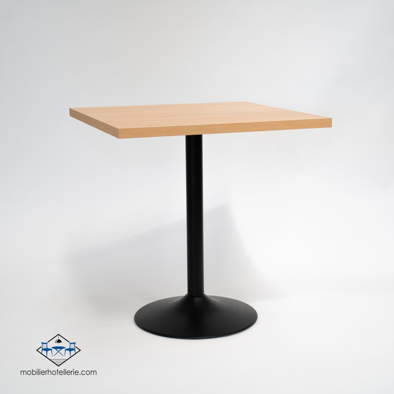 TABLE F CARRE PIED NOIR pas cher. Acheter Tables avec pied central ...