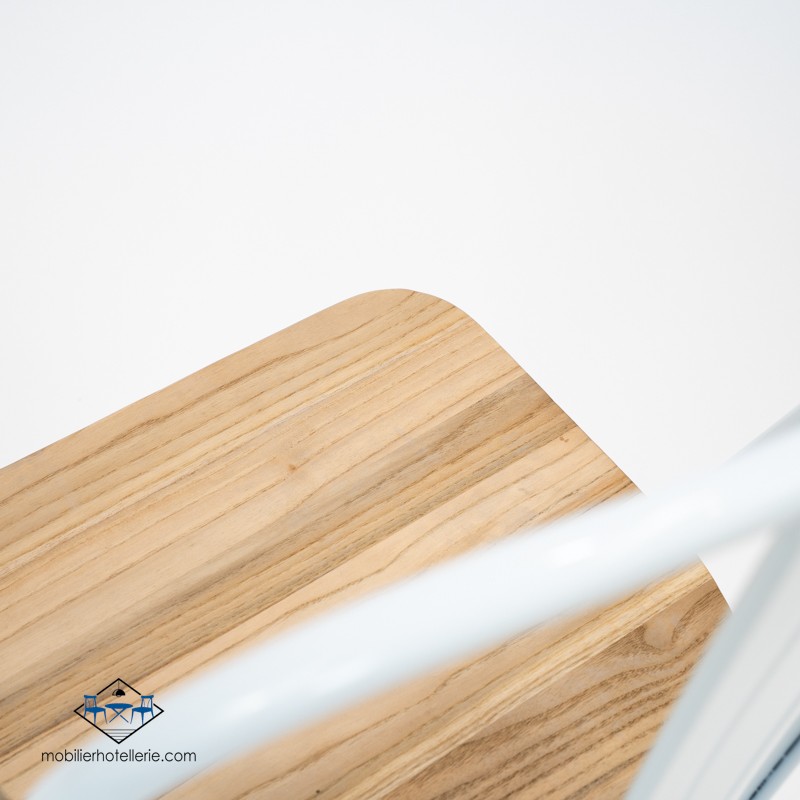Acheter des chaises Mix blanches avec assise en bois