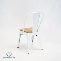 Acheter des chaises Mix blanches avec assise en bois