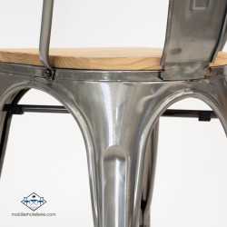 Acheter des chaises Mix en métal avec assise an bois