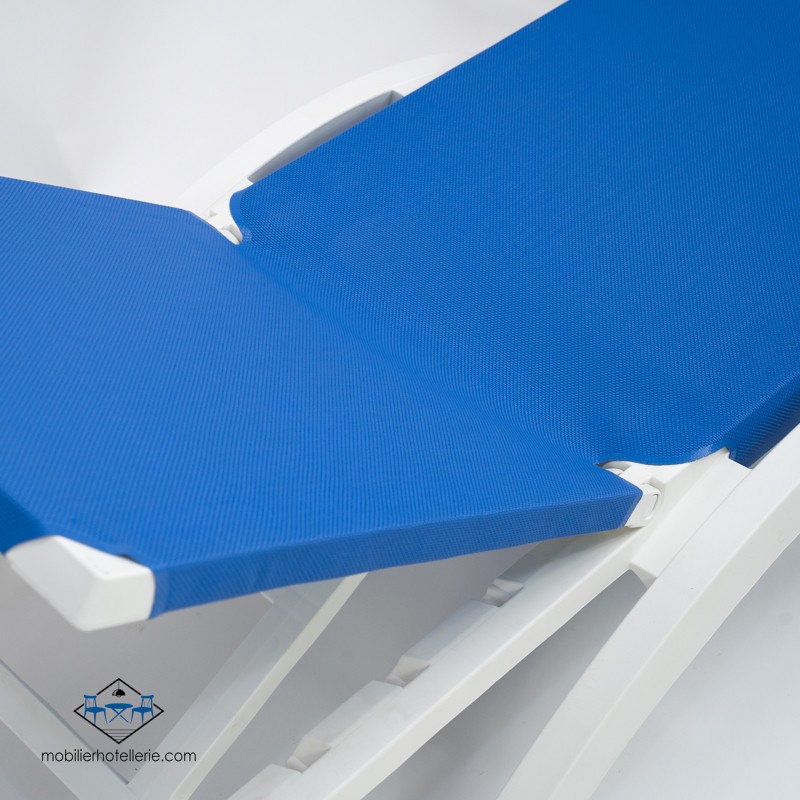 Chaise Longue Bain de soleil MYKONOS bleu pas cher. Acheter Chaises...