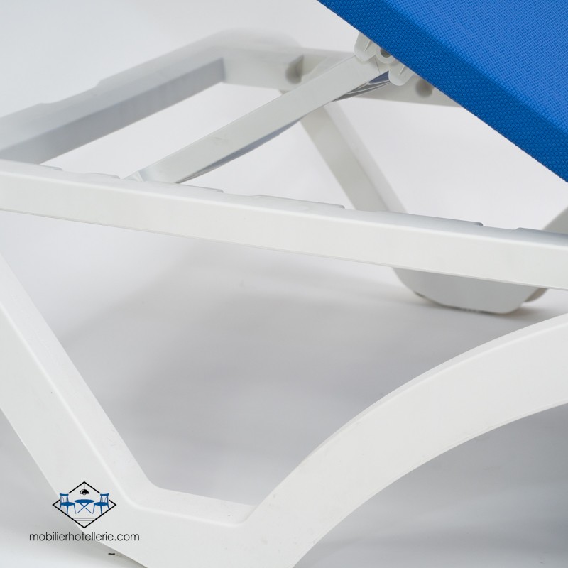 Chaise Longue Bain de soleil MYKONOS bleu pas cher. Acheter Chaises...