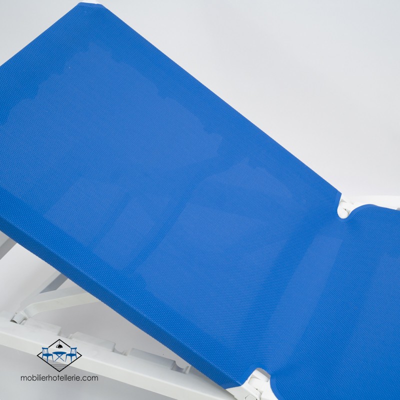 Chaise Longue Bain de soleil MYKONOS bleu pas cher. Acheter Chaises...